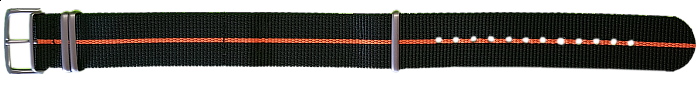 Traser řemen textilní NATO černo-oranžový (73)