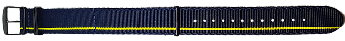 Traser řemen textilní NATO tmavě modro-žlutý