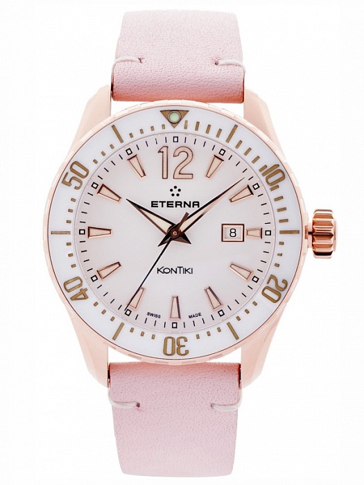 Eterna Lady KonTiki Diver Quartz White/Pink