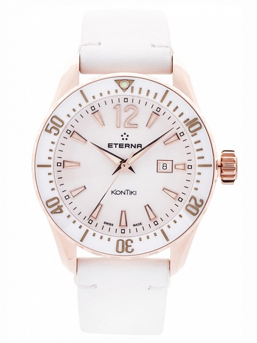 Eterna Lady KonTiki Diver Quartz White/White