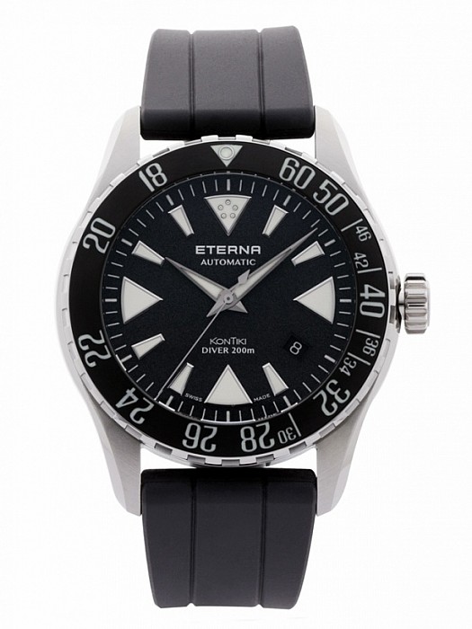 Eterna KonTiki Diver Black Rubber