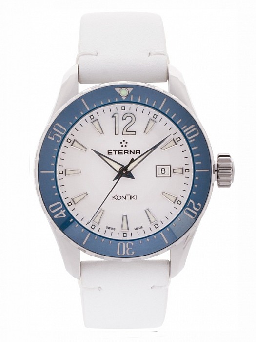 Eterna Lady KonTiki Diver Quartz White/Blue - výprodej sleva 35%