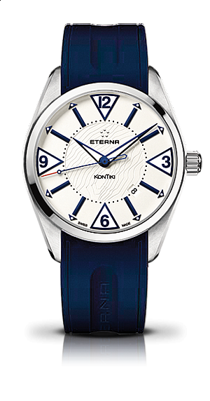 Eterna KonTiki Date white caoutchouc
