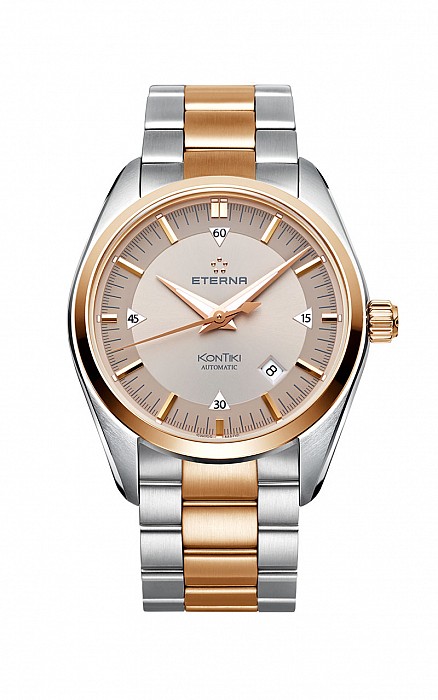 Eterna Kontiki Date grey steel gold