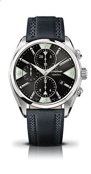 Eterna KonTiki Chronograph black textile