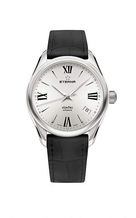 Eterna Lady Kontiki Automatic silver leather