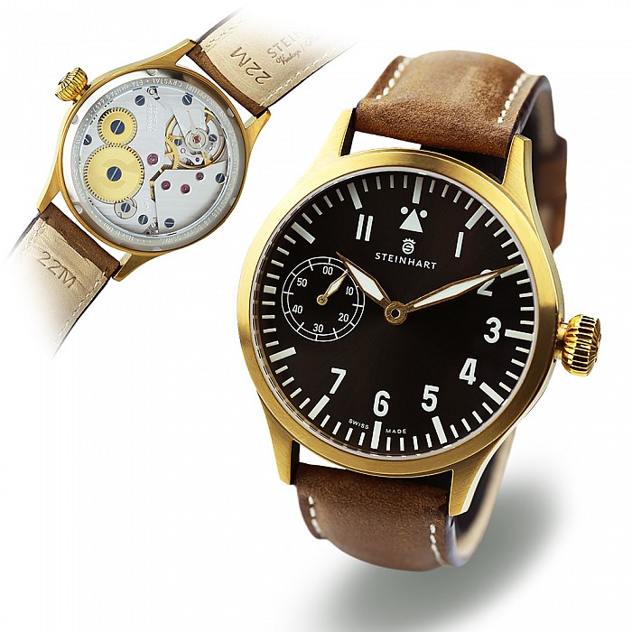 Steinhart Nav B-Uhr 44 Handaufzug Bronze