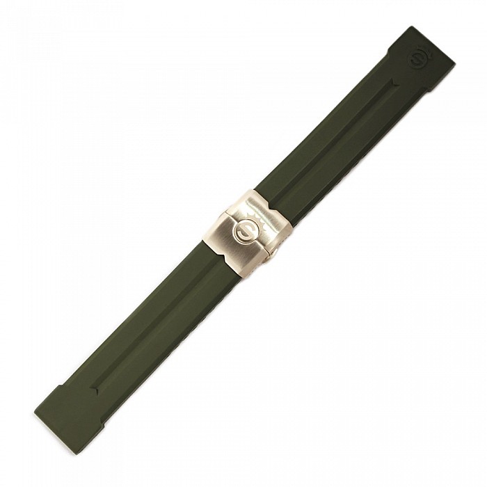 Steinhart zelený gumový řemen 24 mm s překlápěcí sponou