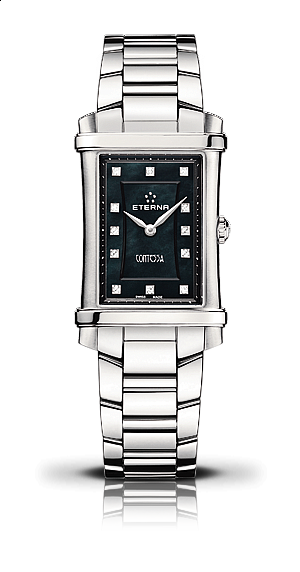 Eterna Contessa Two-Hands black steel