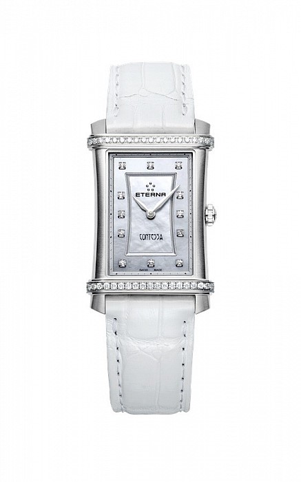 Eterna Contessa Two-Hands white alligator diamond