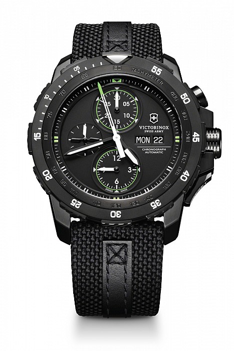 Victorinox Alpnach Mechanical Chronograph black textile