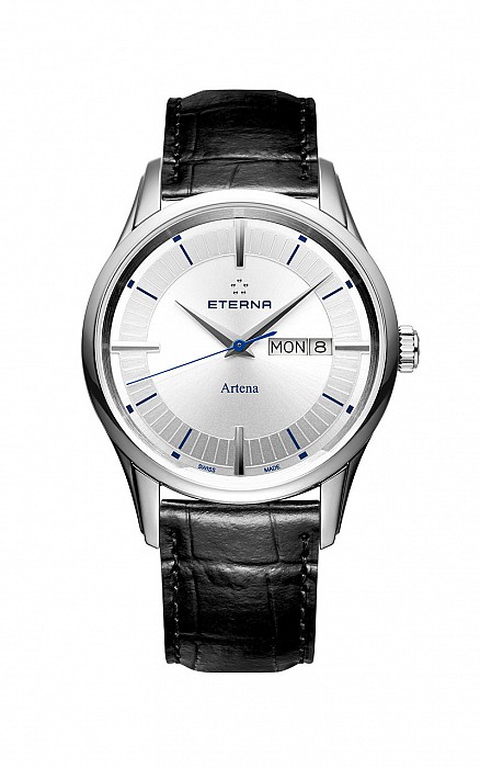 Eterna Artena Gent silver leather blue