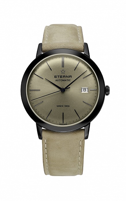 Eterna Eternity For Him Automatic truffle grey leather PVD