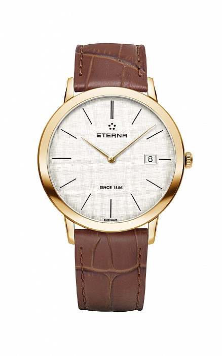 Eterna Eternity For Him Quartz 40 silver leather gold