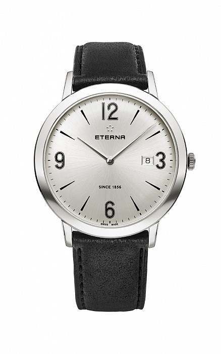 Eterna Eternity For Him Quartz 42 silver leather