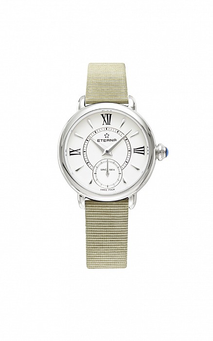 Eterna Lady Eterna Small Second 28 white textile gold