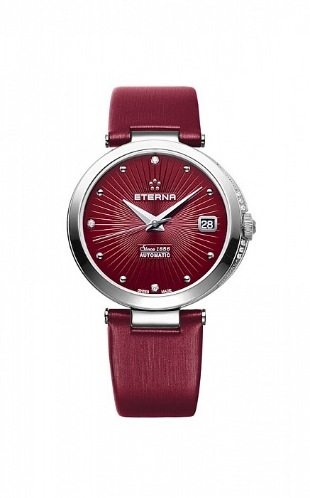 Eterna Grace Three-Hands burgundy satin