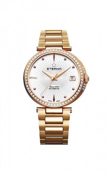 Eterna Grace Three-Hands white steel diamond