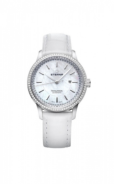 Eterna Tangaroa Lady white leather white diamond