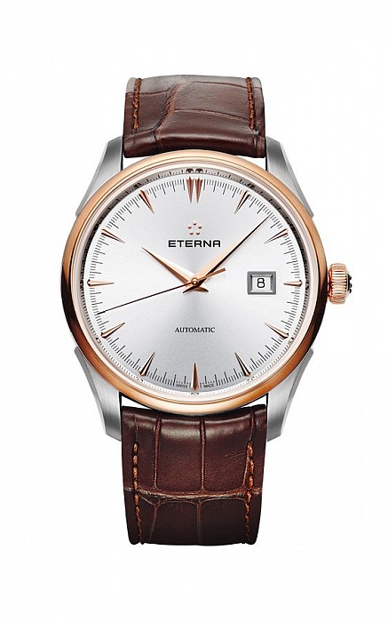 Eterna Legacy Date Silver leather gold