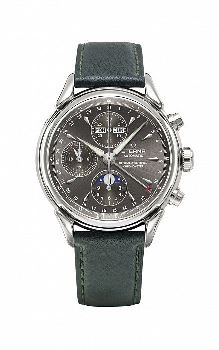 Eterna Heritage 1948 For Him Chronograph anthracite leather