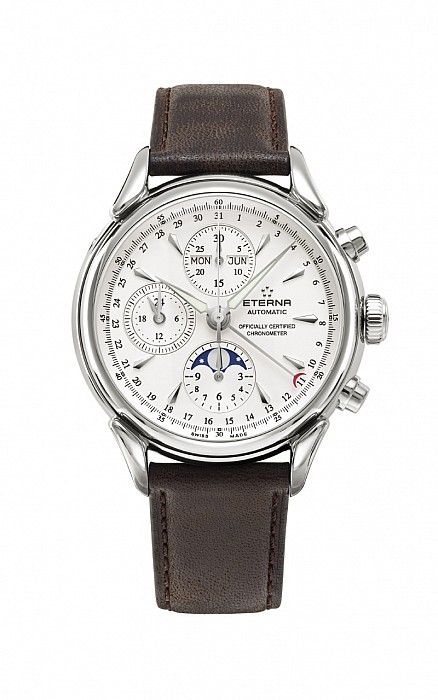 Eterna Heritage 1948 For Him Chronograph white leather