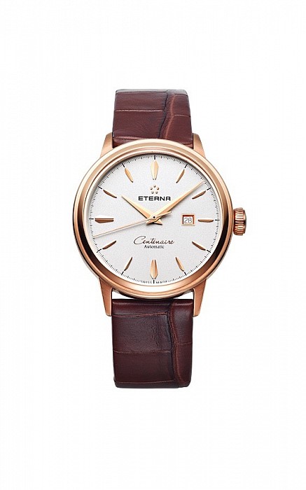 Eterna Centenaire silver alligator 32
