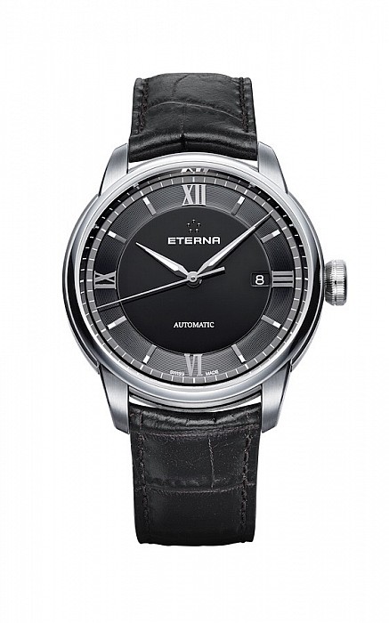 Eterna Adventic Date black leather