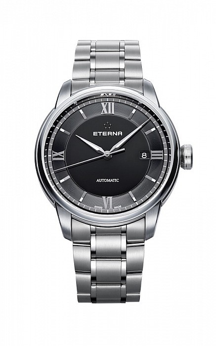 Eterna Adventic Date black steel