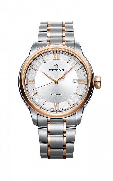 Eterna Adventic Date silver steel gold