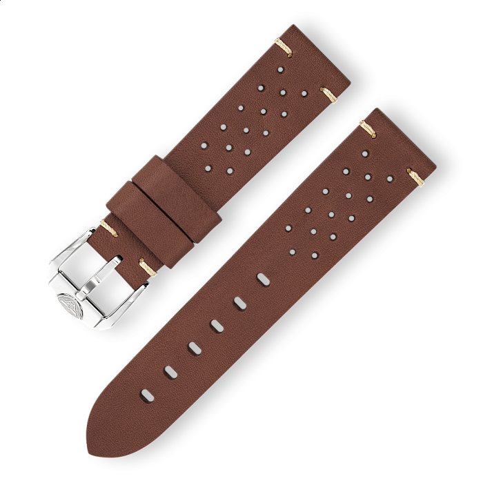 Squale Racing Leather Strap Dark Brown 22 mm