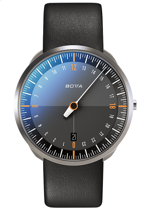 Botta-Design UNO 24 Titan Black-Orange Quartz - 40 mm