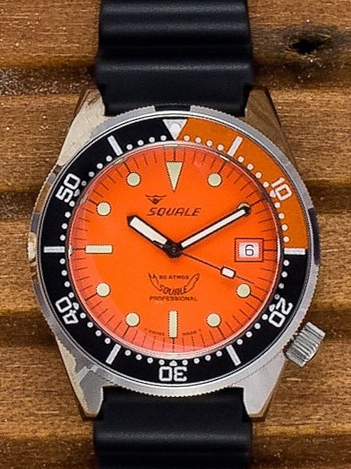 Squale 50 Atmos orange domed