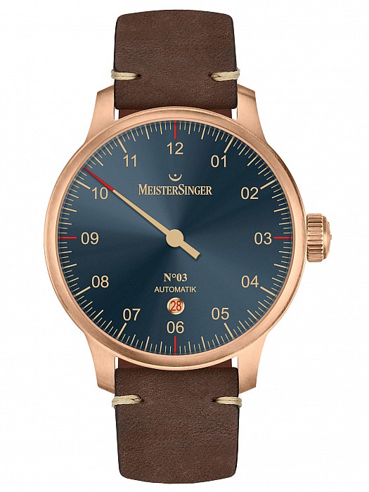 MeisterSinger N° 03 Bronze Line AM917BR - automatický nátah