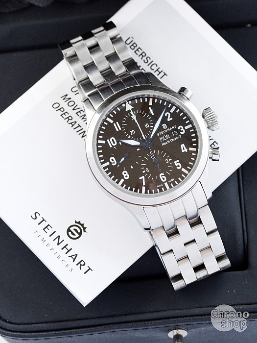 Steinhart Nav B-Chrono 44 mit Stahlband KOMISE 420190065 - komisní prodej