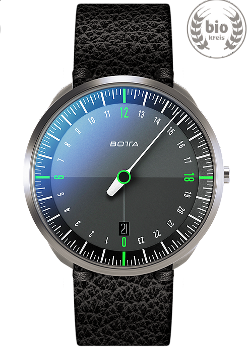 Botta-Design UNO 24 Titan Black-Green Quartz - 40 mm