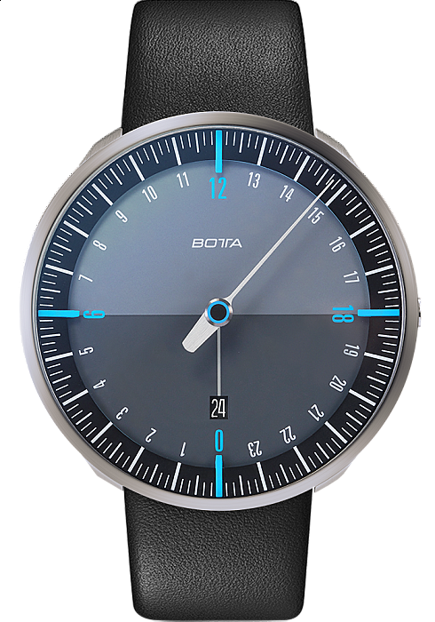 Botta-Design UNO 24+ Black/Blue Titanium Quartz - 45 mm