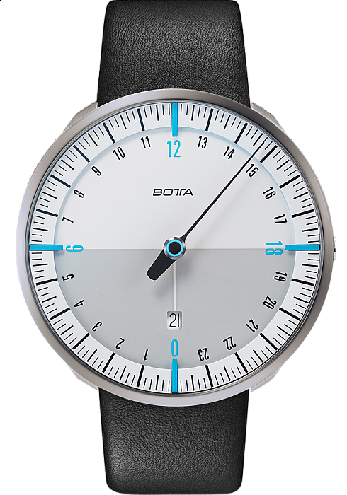 Botta-Design UNO 24+ White/Blue Titanium Quartz - 45 mm