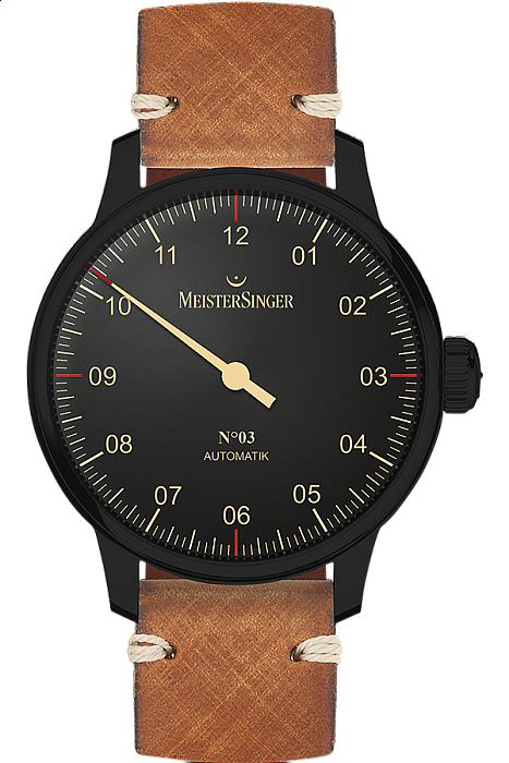 MeisterSinger N° 03 Black Line AM902BL - automatický nátah