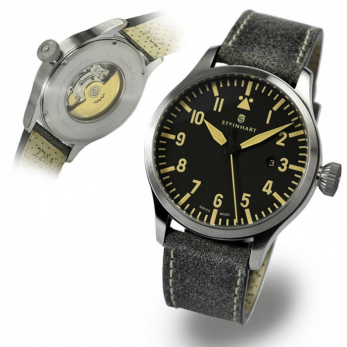 Steinhart Nav B-Uhr 44 date vintage