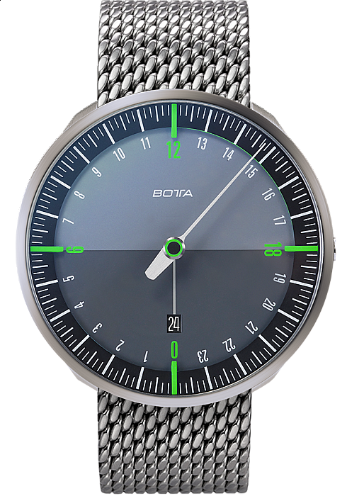 Botta-Design UNO 24+ Black/Green Titanium Quartz - 45 mm
