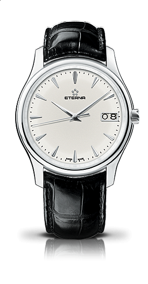 Eterna Vaughan Big Date off-white alligator black