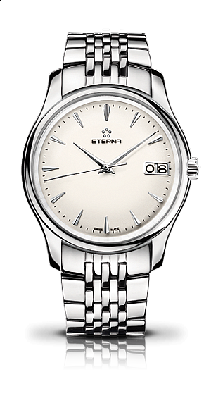 Eterna Vaughan Big Date off-white steel