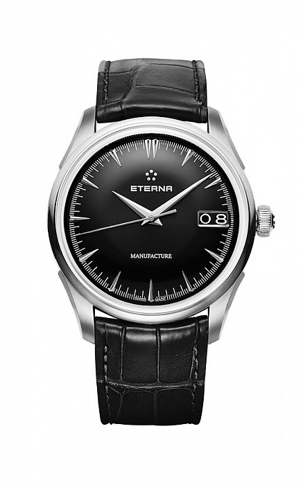 Eterna 1948 Legacy Big Date Black alligator black
