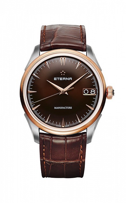 Eterna 1948 Legacy Big Date Brown alligator brown
