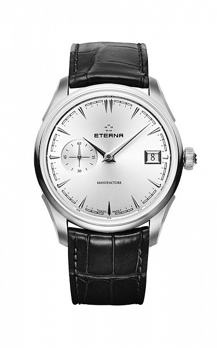 Eterna 1948 Legacy Small Second Silver alligator black