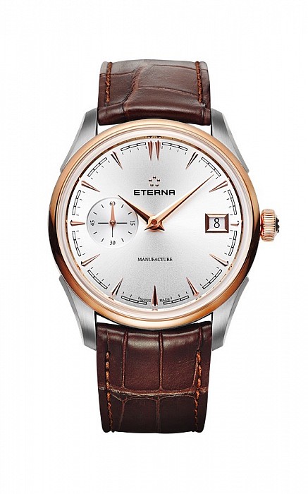 Eterna 1948 Legacy Small Second Silver alligator brown