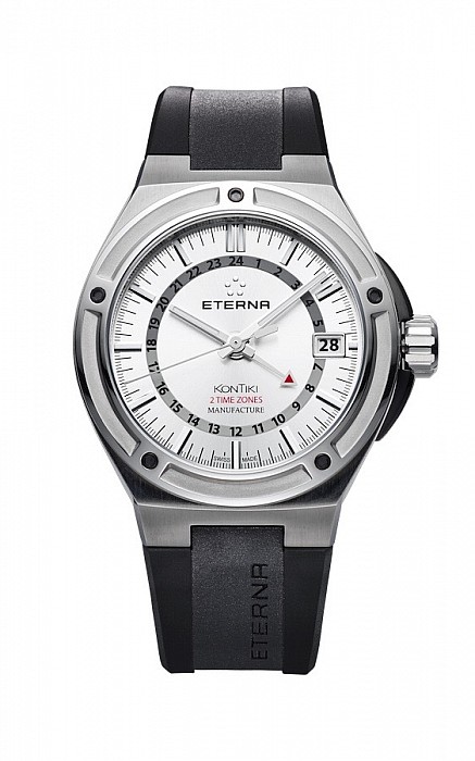 Eterna Royal Kontiki GMT silver rubber