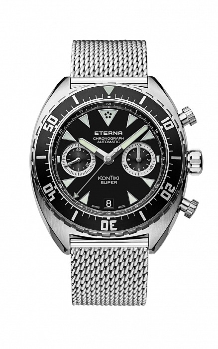 Eterna Super Kontiki Chronograph black milanese