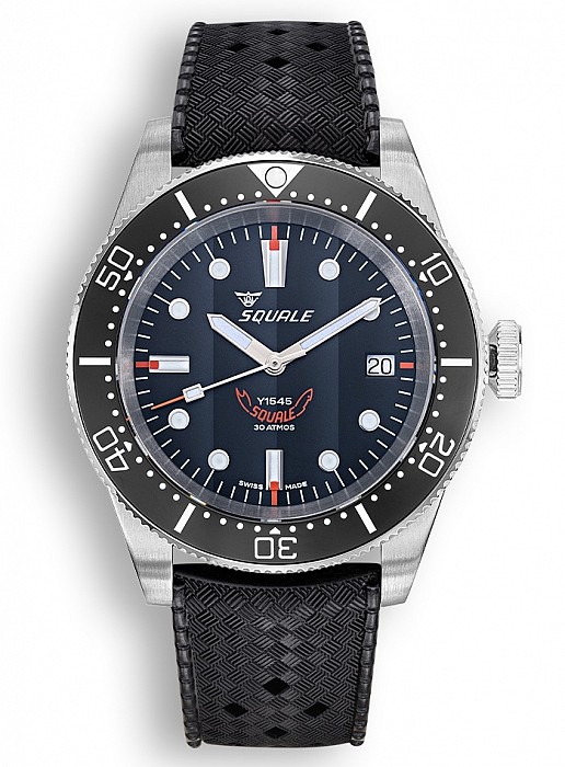 Squale 1545 Black Rubber